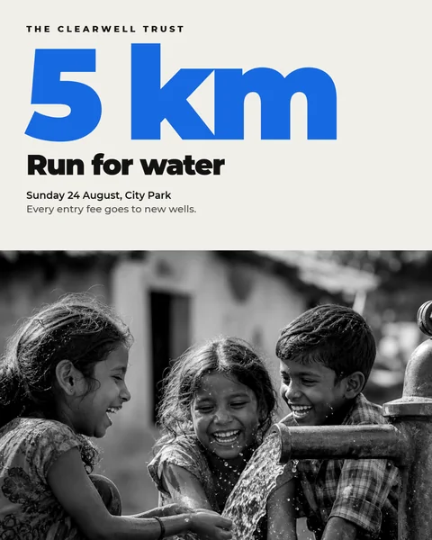 Example campaign, charity: Run for water, Portrait post